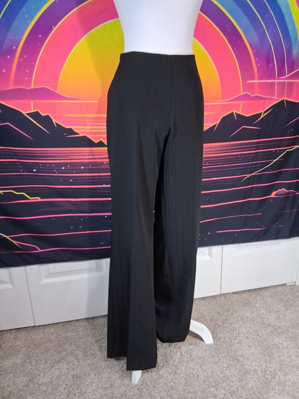 Vintage Y2K Breakin' Loose Black Pinstripe 2-Piece Pant Suit Set Size 13/14 - Picture 2 of 11